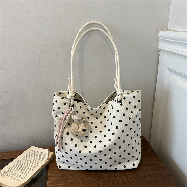 Verspielte Polka-Dot-Stofftasche