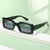 Damen stilvolle quadratische Sonnenbrille mit verspiegelten Gläsern Karnz