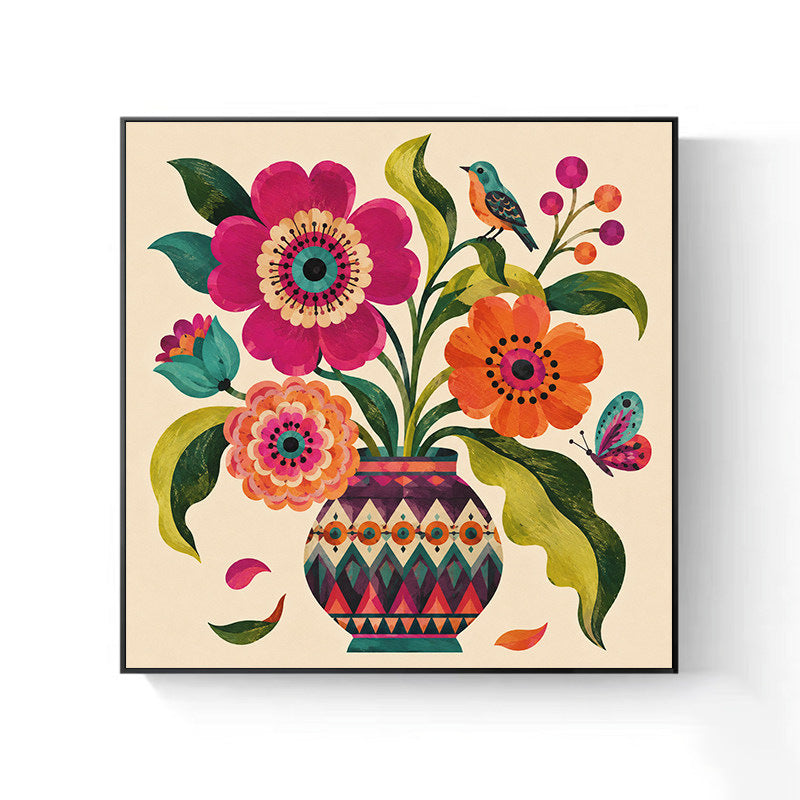 Dekorative Blumen Leinwand Kunstwerk