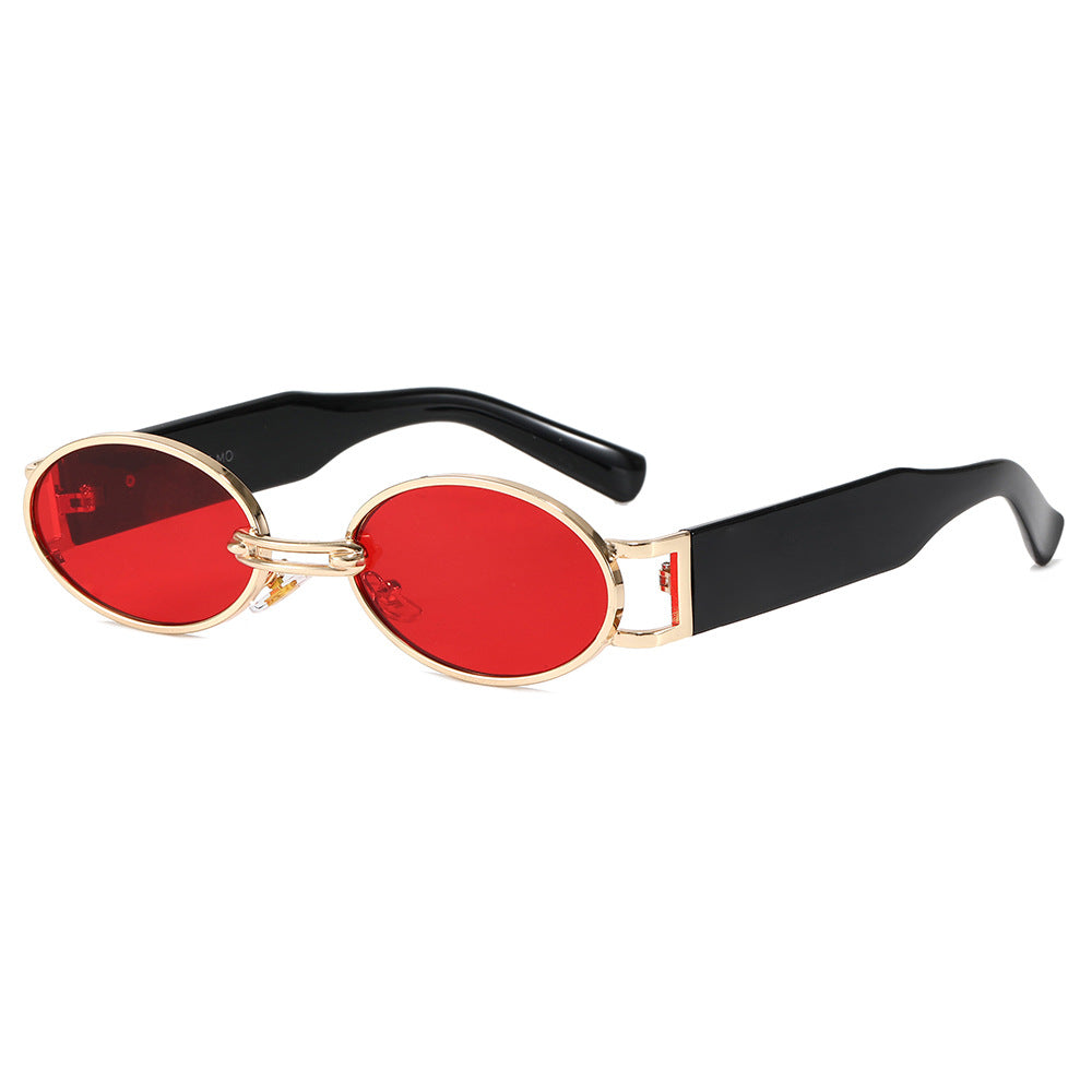 Damen modische rechteckige Sonnenbrille mit exklusivem Metallrahmen Karnz