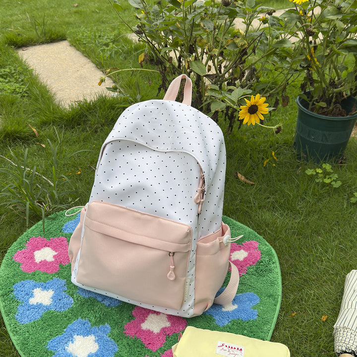Polka Dot und Einfarbiger Rucksack Karnz