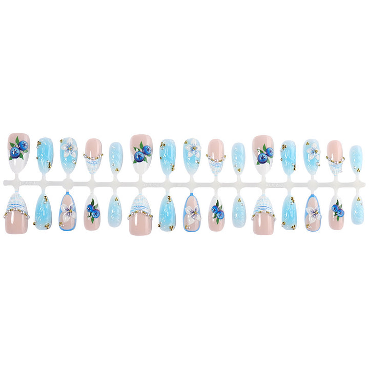 Dekorativer Floral Press-On Nail Set Karnz 1788495872