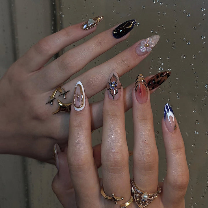 Dekoratives Press-On Nagelset Karnz