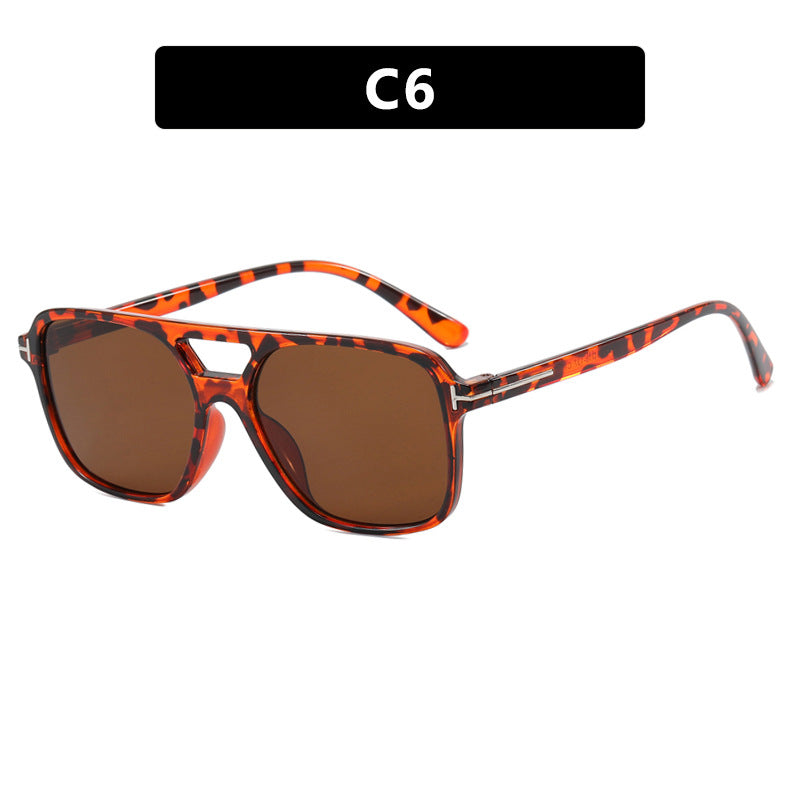 Damen elegante geometrische Sonnenbrille mit stilvollem Rahmen Karnz