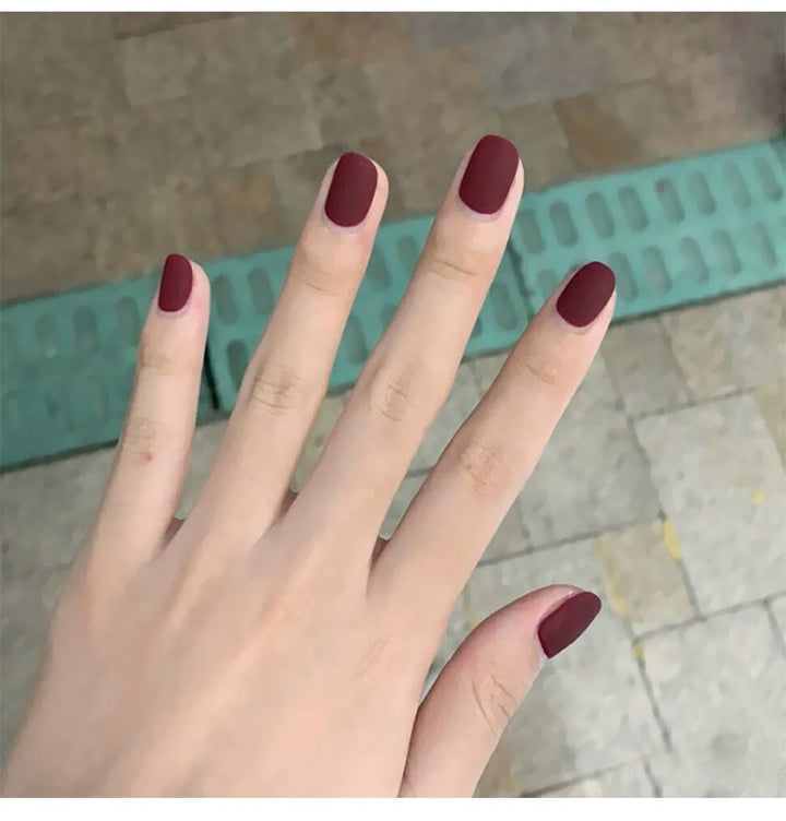 Matte Finish Press-On Nail Set Karnz 178815*10mm0162