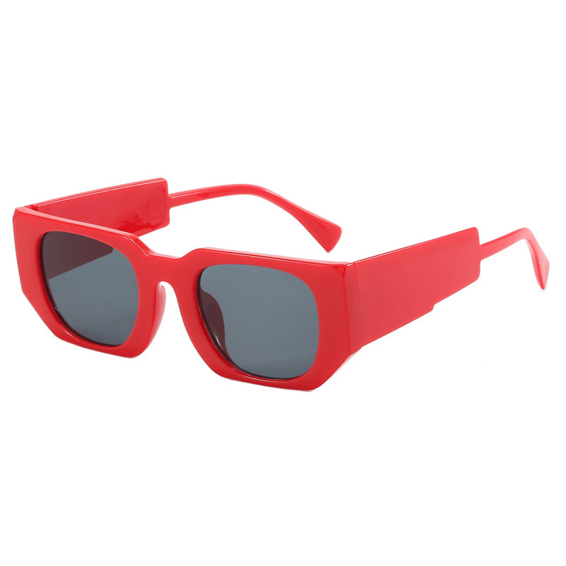 Damen geometrische Oversized-Sonnenbrille mit breitem Design Karnz