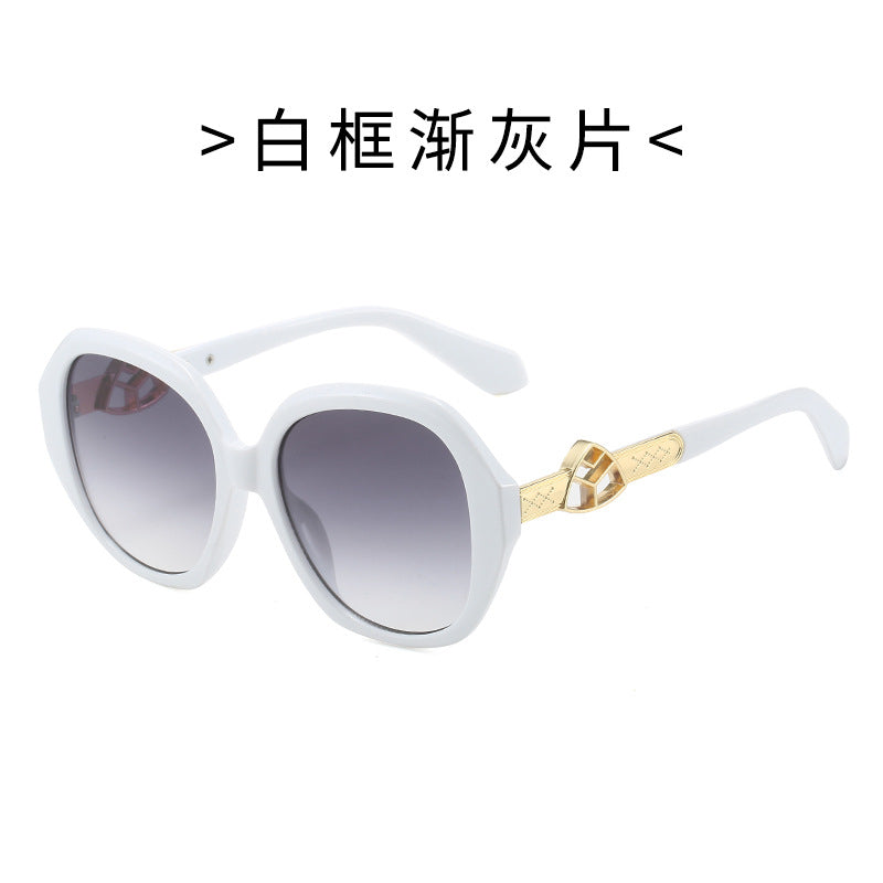 Damen Oversized Sonnenbrille mit goldenen Akzenten Karnz