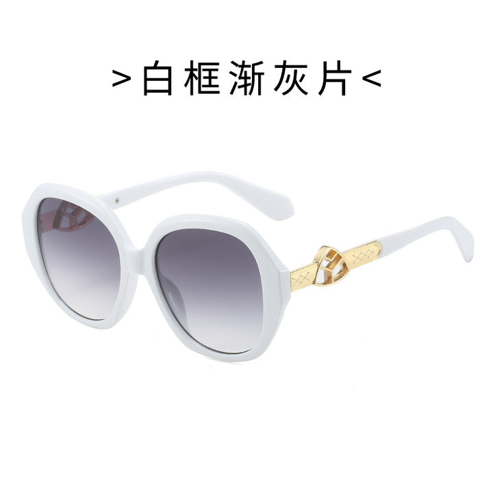 Damen Oversized Sonnenbrille mit goldenen Akzenten Karnz