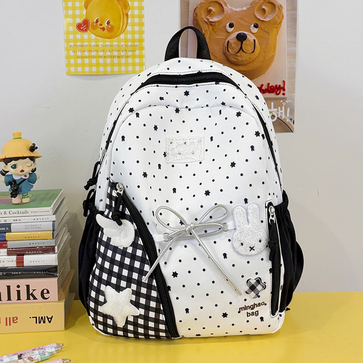 Süßer illustrierter Sternen-Print Rucksack Karnz