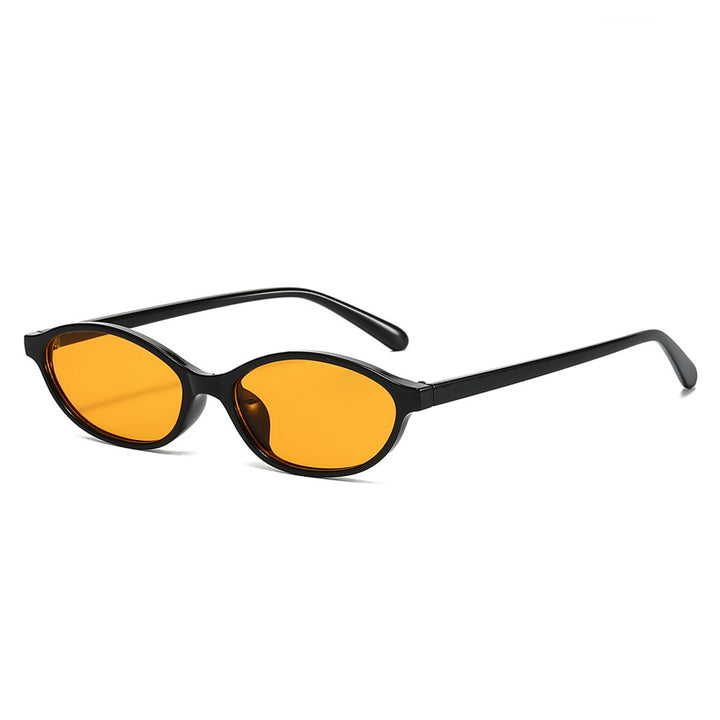 Retro-inspirierte schlanke ovale Sonnenbrille Karnz