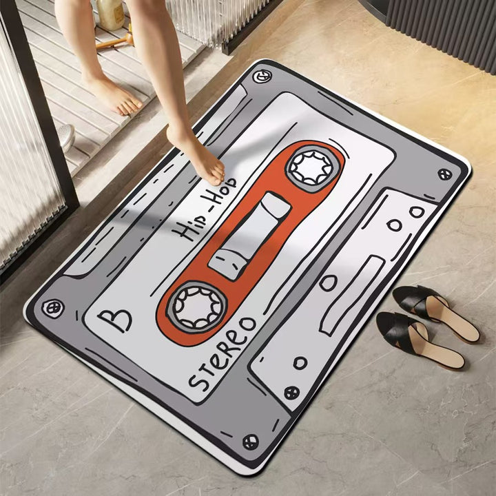 Retro-Musik-Themen-Badmatte