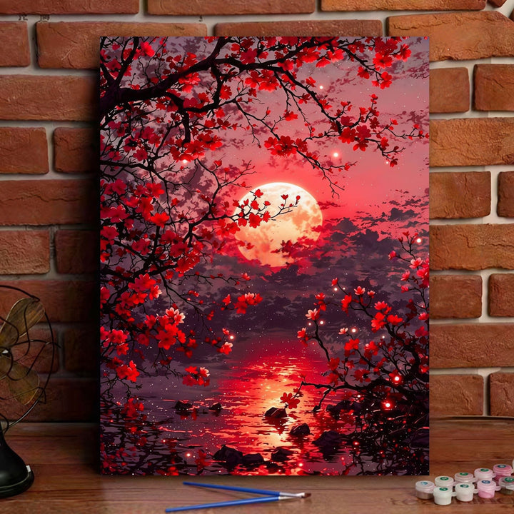 Romantisches Blumen-Landschaft-Leinwand-Kunst-Kit Karnz