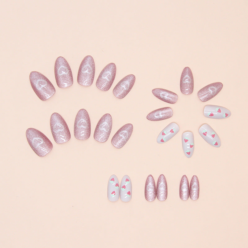 Erdbeer Floral Nagelkunst Set Karnz