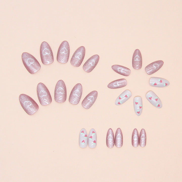 Erdbeer Floral Nagelkunst Set Karnz