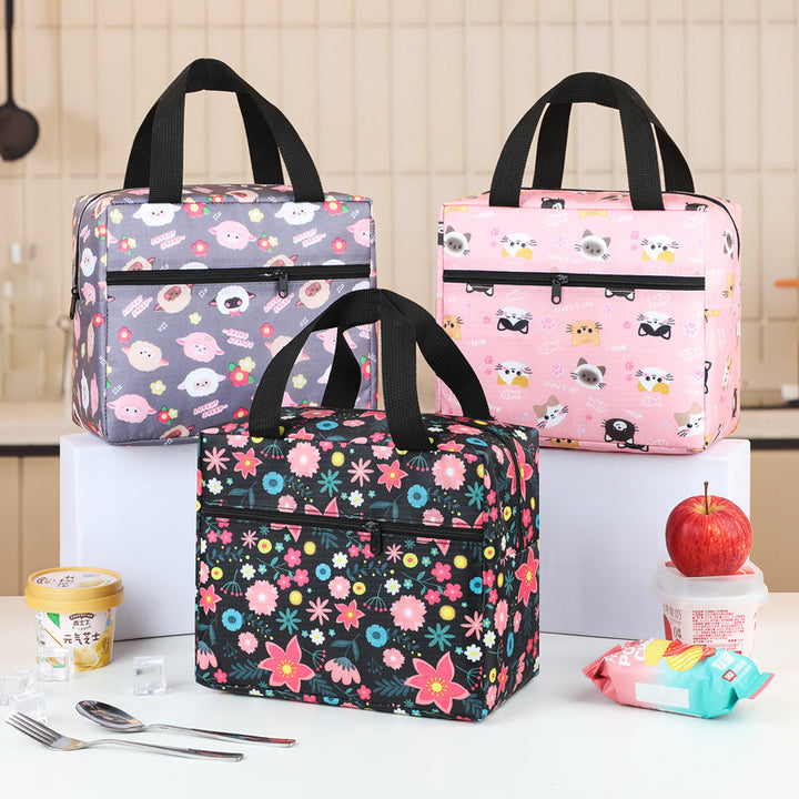 Verspielte Tiermotiv Isolierte Lunch-Tasche Karnz