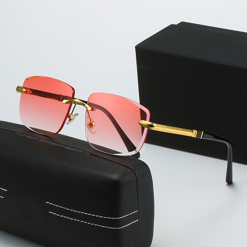 Damen quadratische Sonnenbrille mit stilvollen Kunststoff- und Metalldetails Karnz
