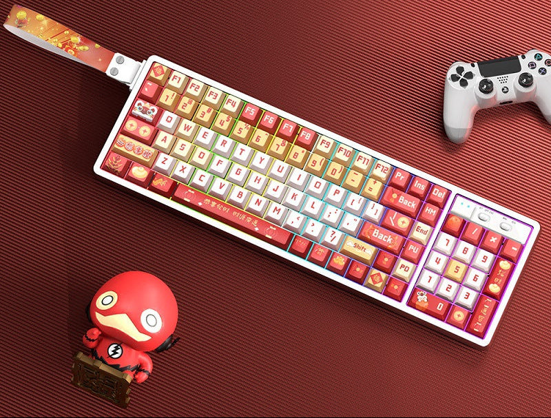 Anpassbare RGB Gaming-Tastatur mit künstlerischen Tastenabdeckungen Karnz