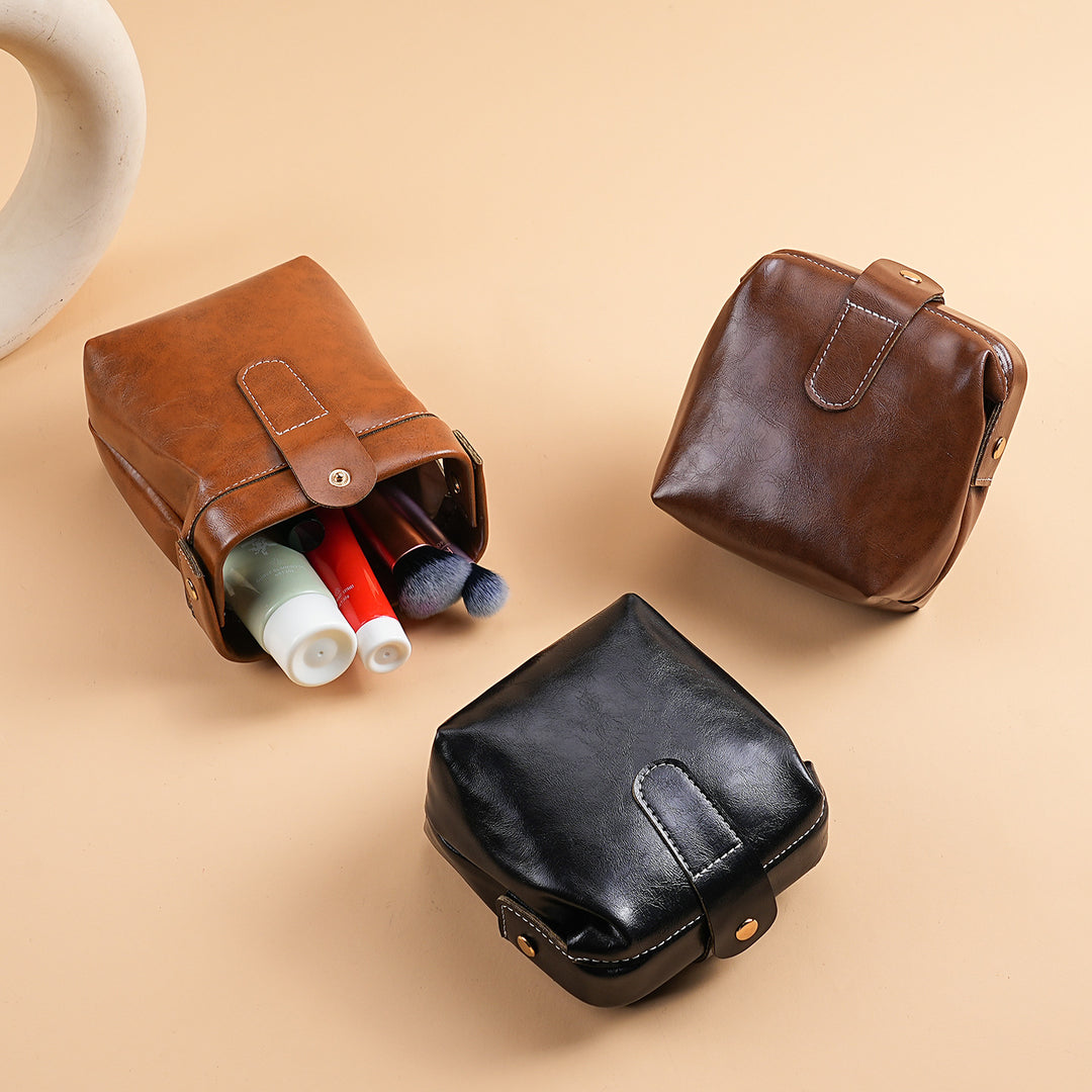 Premium Leder Kosmetiktasche