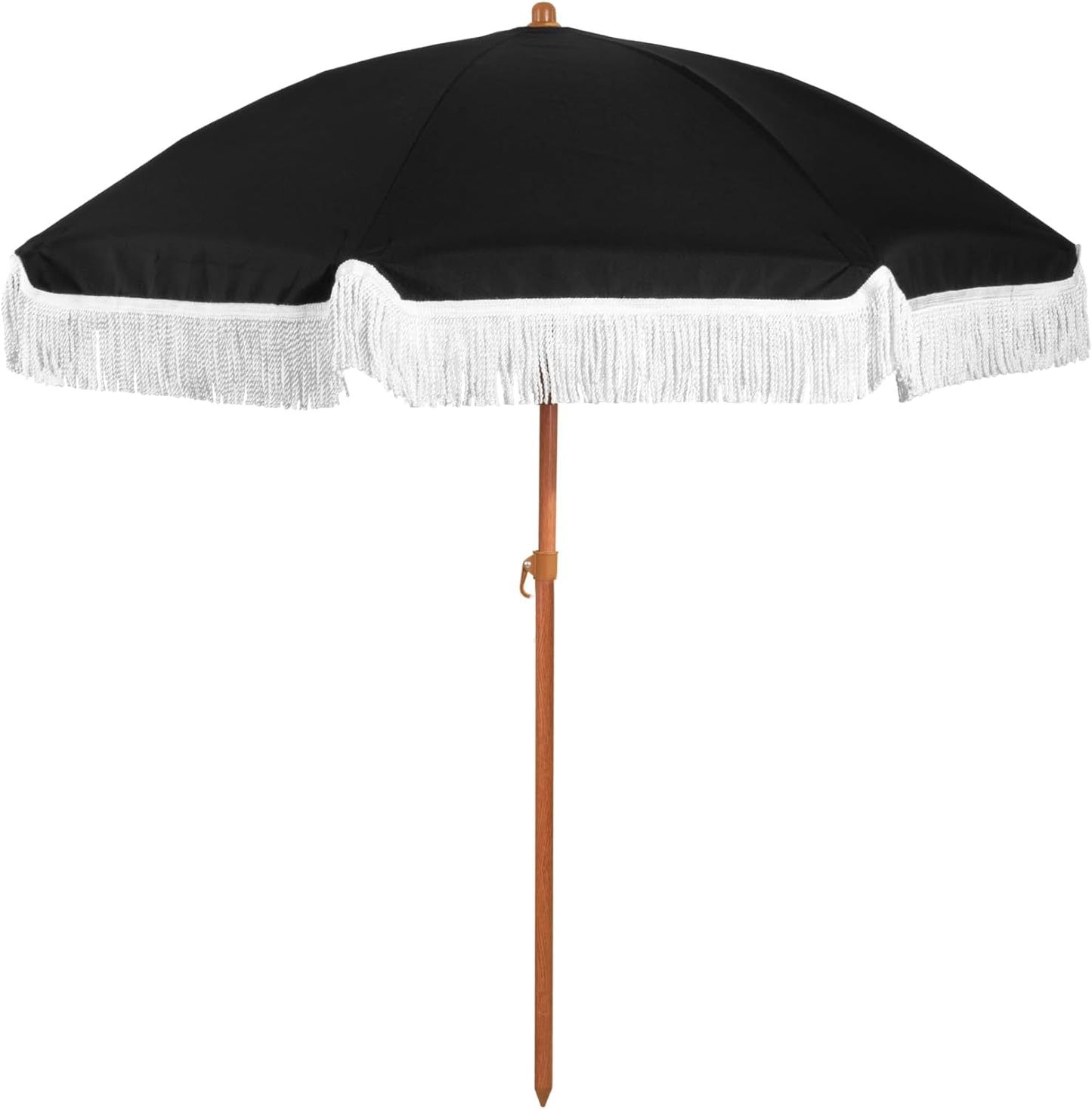 Damen Sonnenschirm mit Quasten und gestreiftem Design Karnz