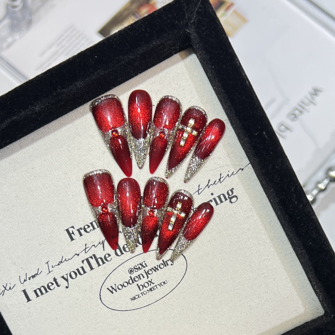 Glamouröse Stiletto Press-On Nagelset