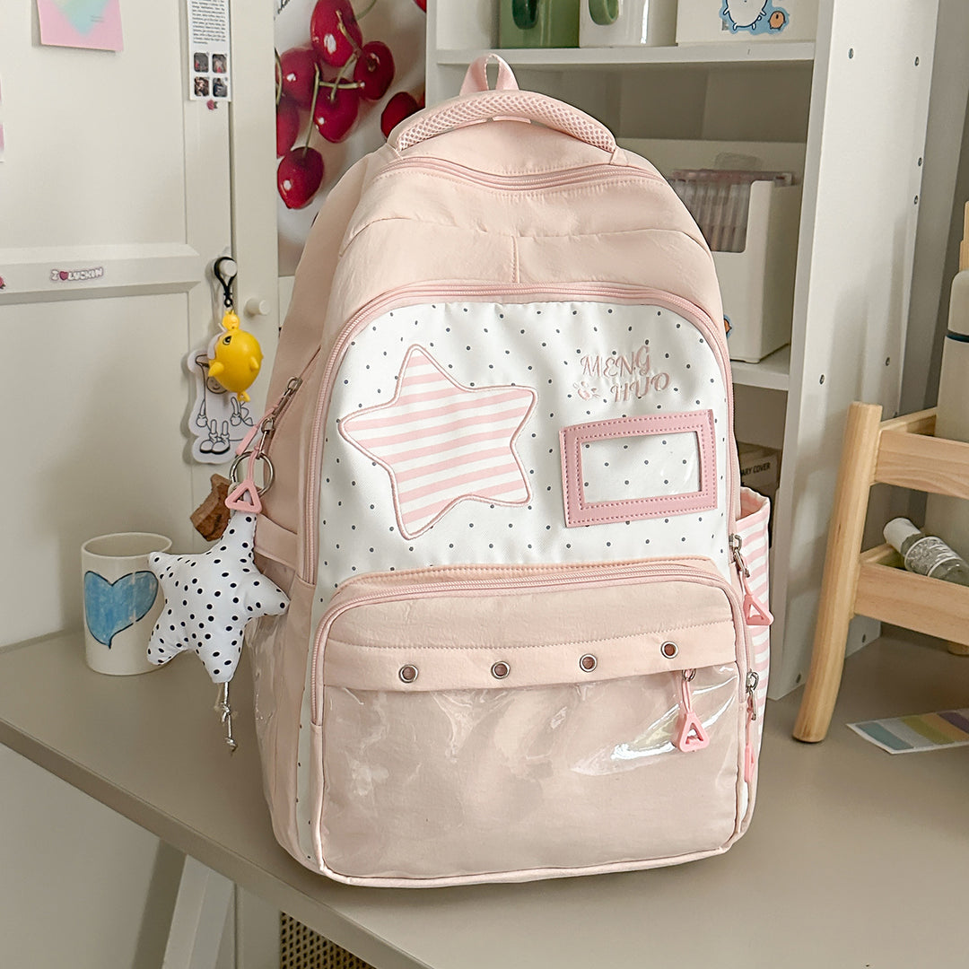 Verspielt mit Sternen verzierten Schulrucksack Karnz