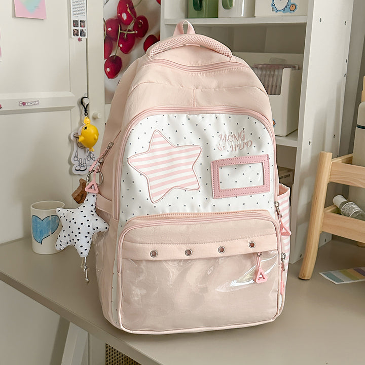 Verspielt mit Sternen verzierten Schulrucksack Karnz