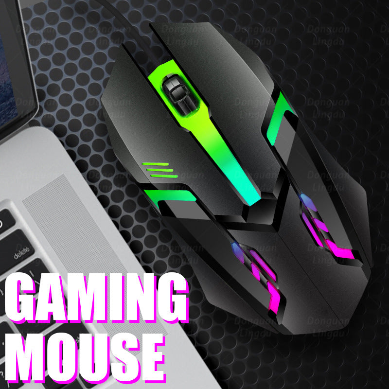 Hochpräzise ergonomische Gaming-Maus für Männer mit RGB-Beleuchtung Karnz