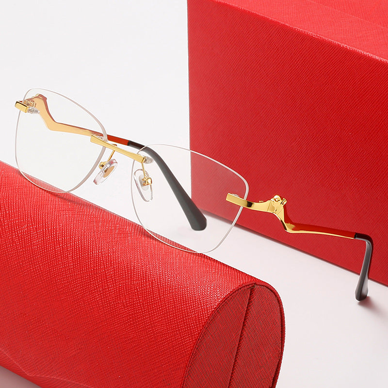 Damen modische Sonnenbrille mit asymmetrischem Rahmen und komfortablen Nasenpads Karnz