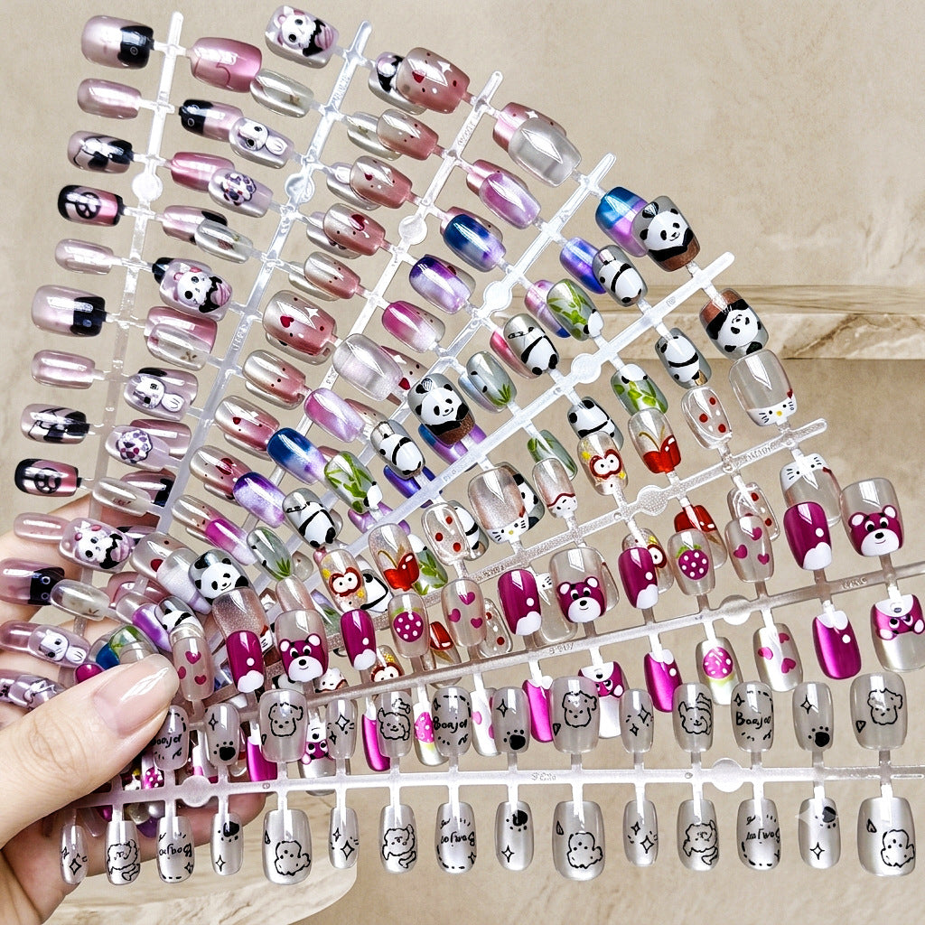 Verspieltes Tiermotiv Nailart-Set zum Aufkleben