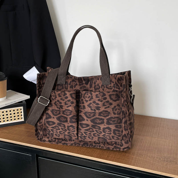 WoChic Leopardenmuster Utility Tragetasche Karnz
