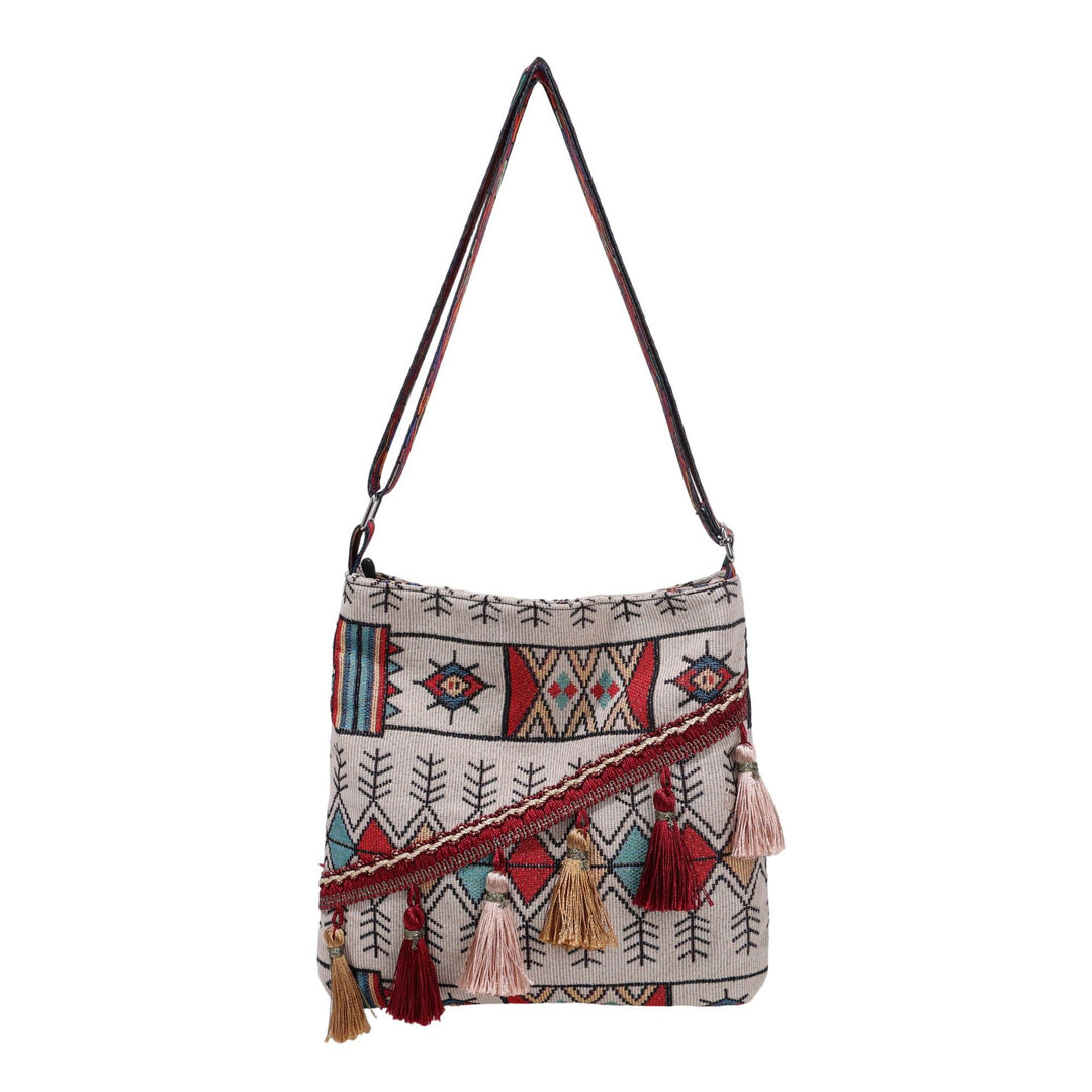WoBohemian Stil Bestickte Schultertasche Karnz