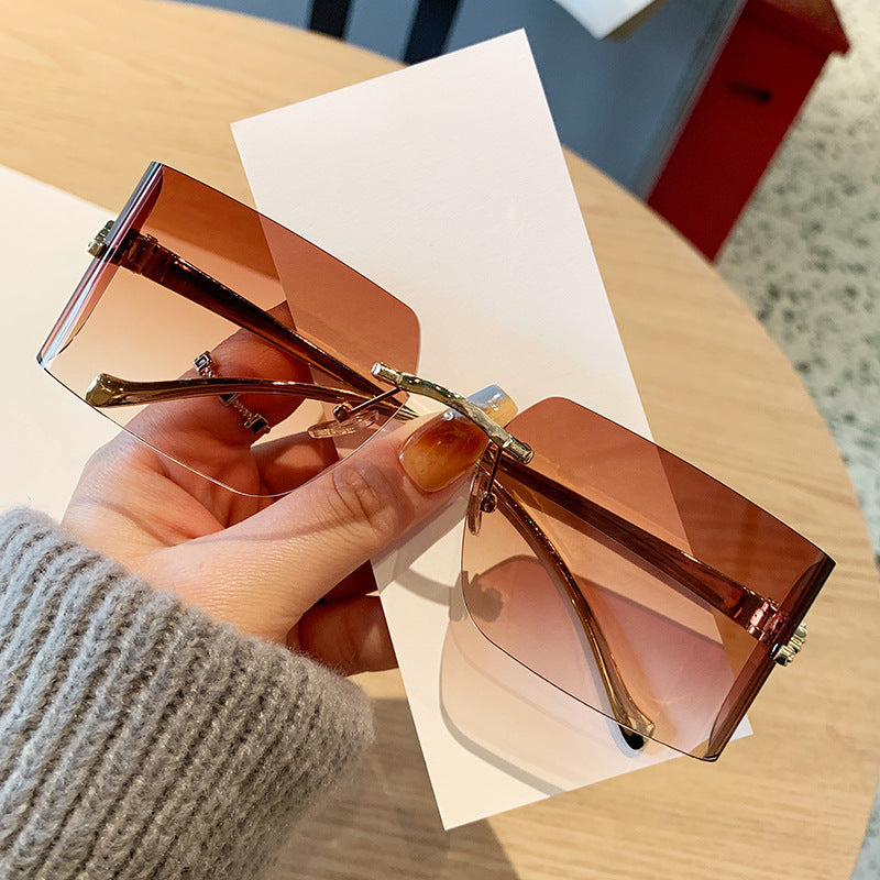 Damen rechteckige Fashion-Sonnenbrille Karnz