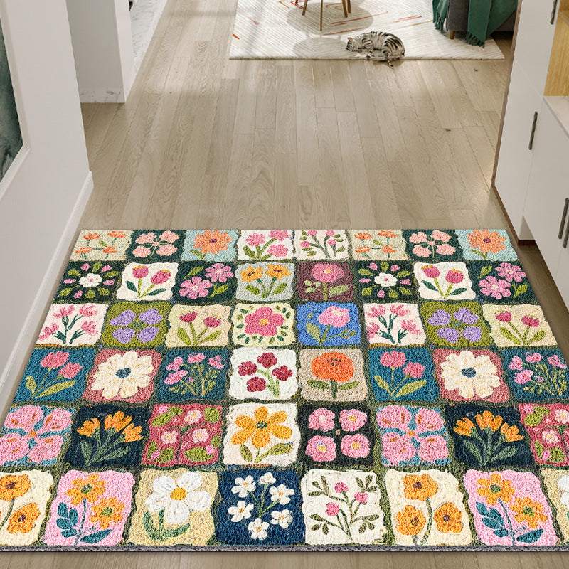 Blumen Patchwork Teppich Karnz