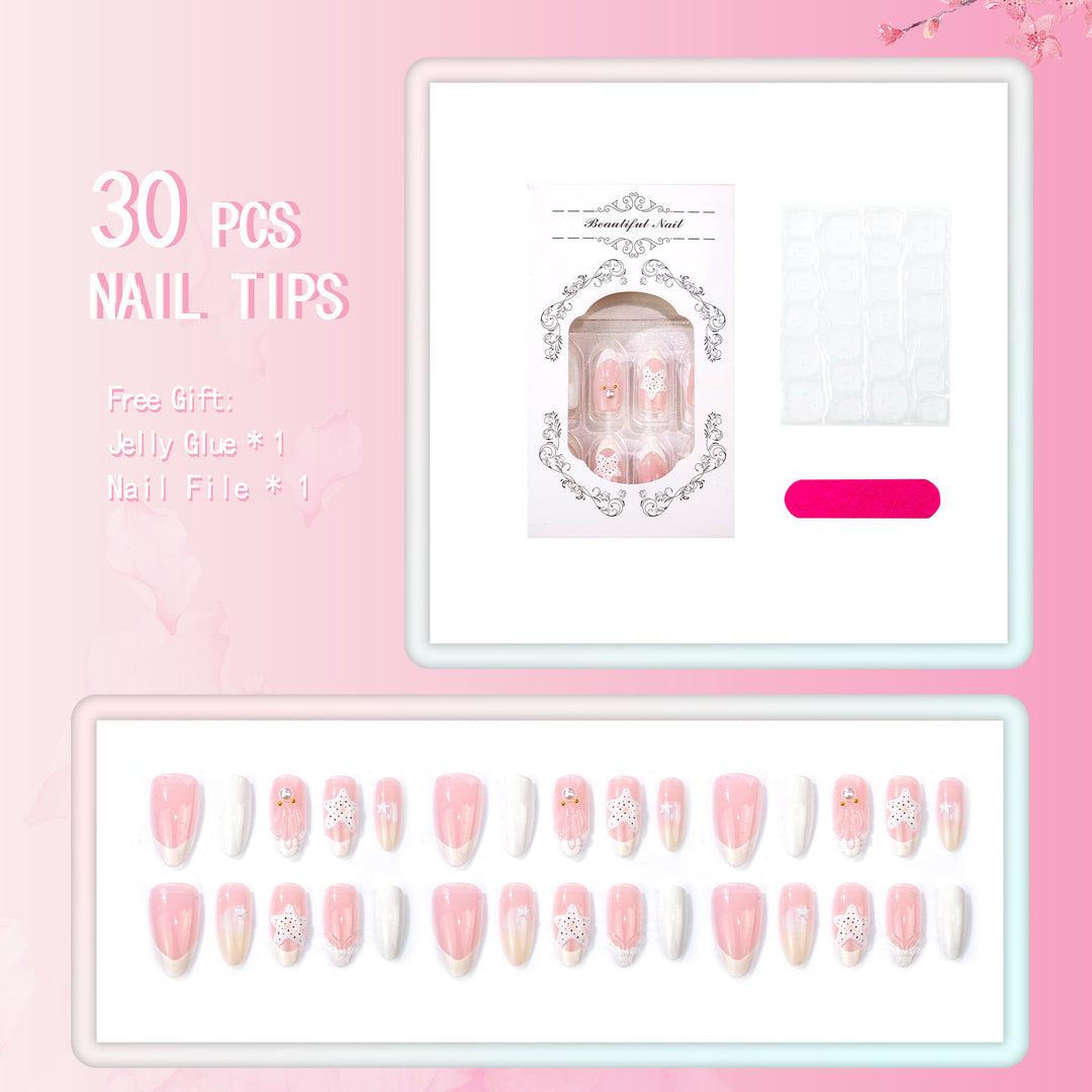 Premium Dekorative Press-On Nagelkunst Set