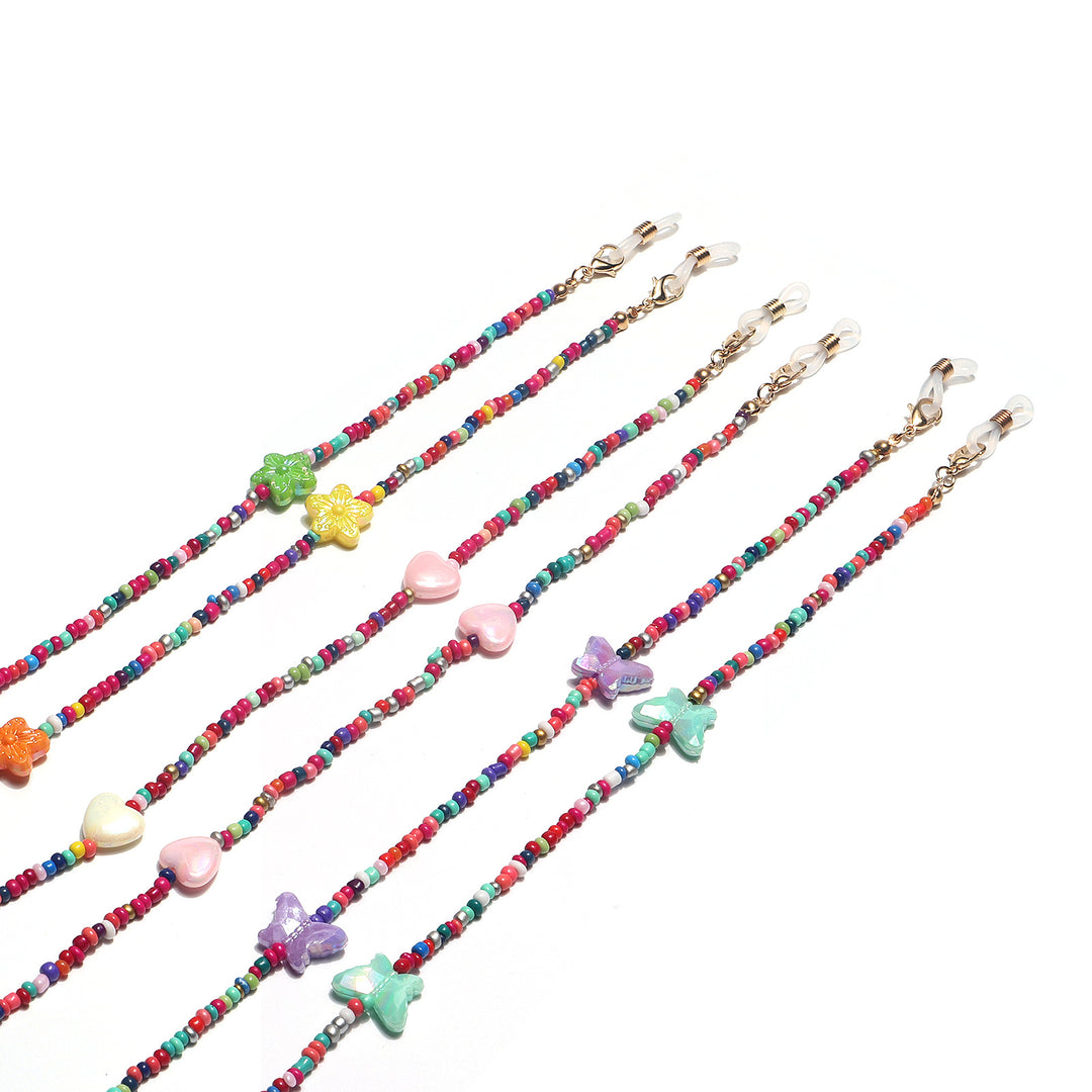 Bunter floraler Perlen-Brillenhalter Karnz