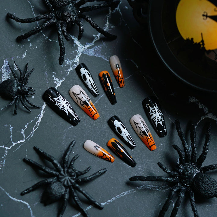 Halloween-Themen Künstlerische Press-On Nägel Karnz
