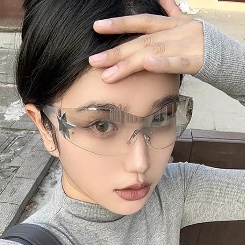 Damen modische Sonnenbrille mit künstlerischem Sternenakzent Karnz