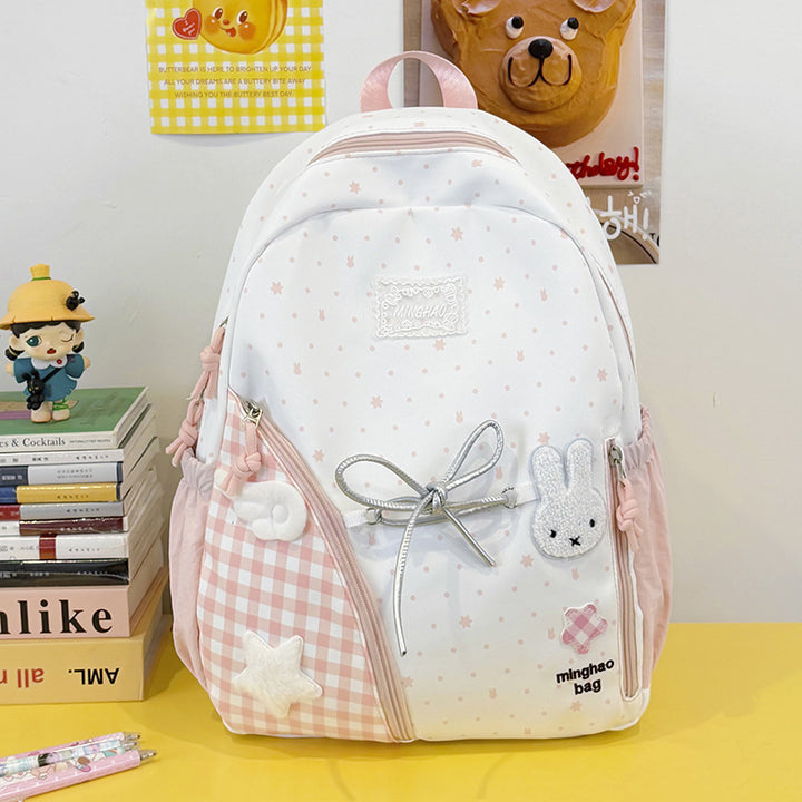Süßer illustrierter Sternen-Print Rucksack Karnz