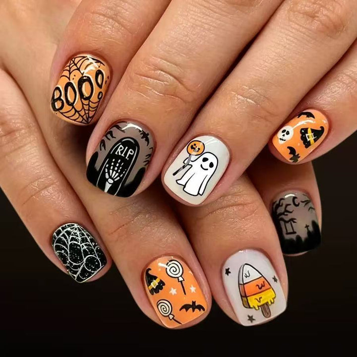 Halloween Kunstnagelset mit schaurigen 3D-Motiven Karnz
