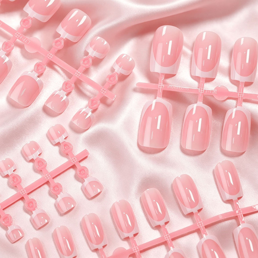 Premium French Tip Press-On Nail Set Karnz