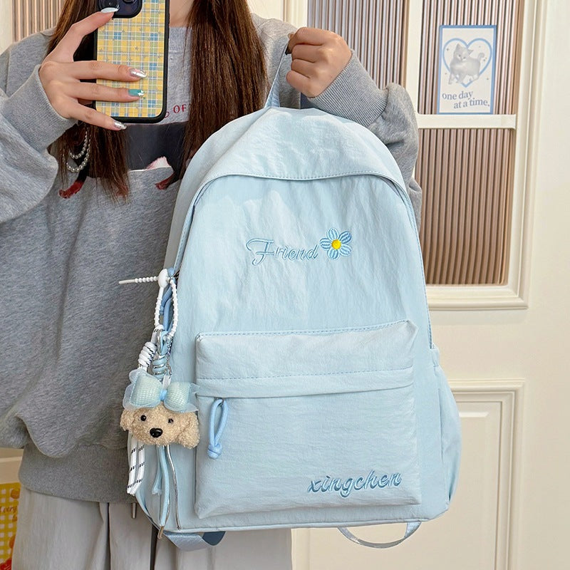 Niedlicher Cartoon-Motiv Bestickter Rucksack Karnz