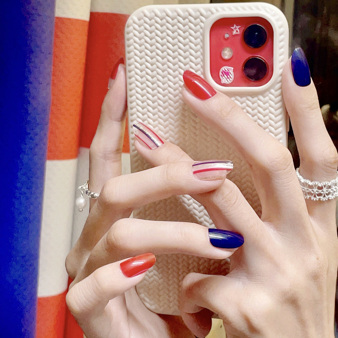 Künstlerisches Multi-Design Press-On Nagelset