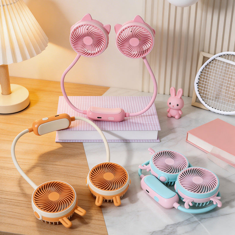 Damen tragbarer Halsventilator mit dualem Design Karnz