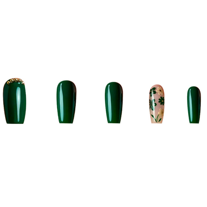 Botanisches Nagelkunst Press-On Set Karnz