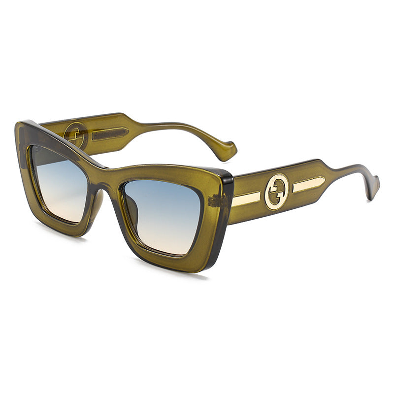 Damen Designer-Sonnenbrille mit markantem geometrischen Rahmen und hochwertiger Verarbeitung Karnz