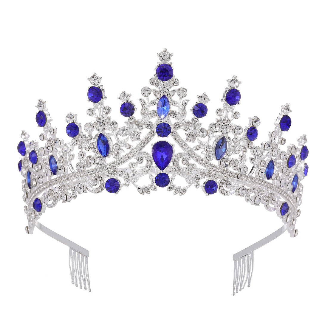 Damen Strass Tiara mit funkelnden Edelsteinen Karnz