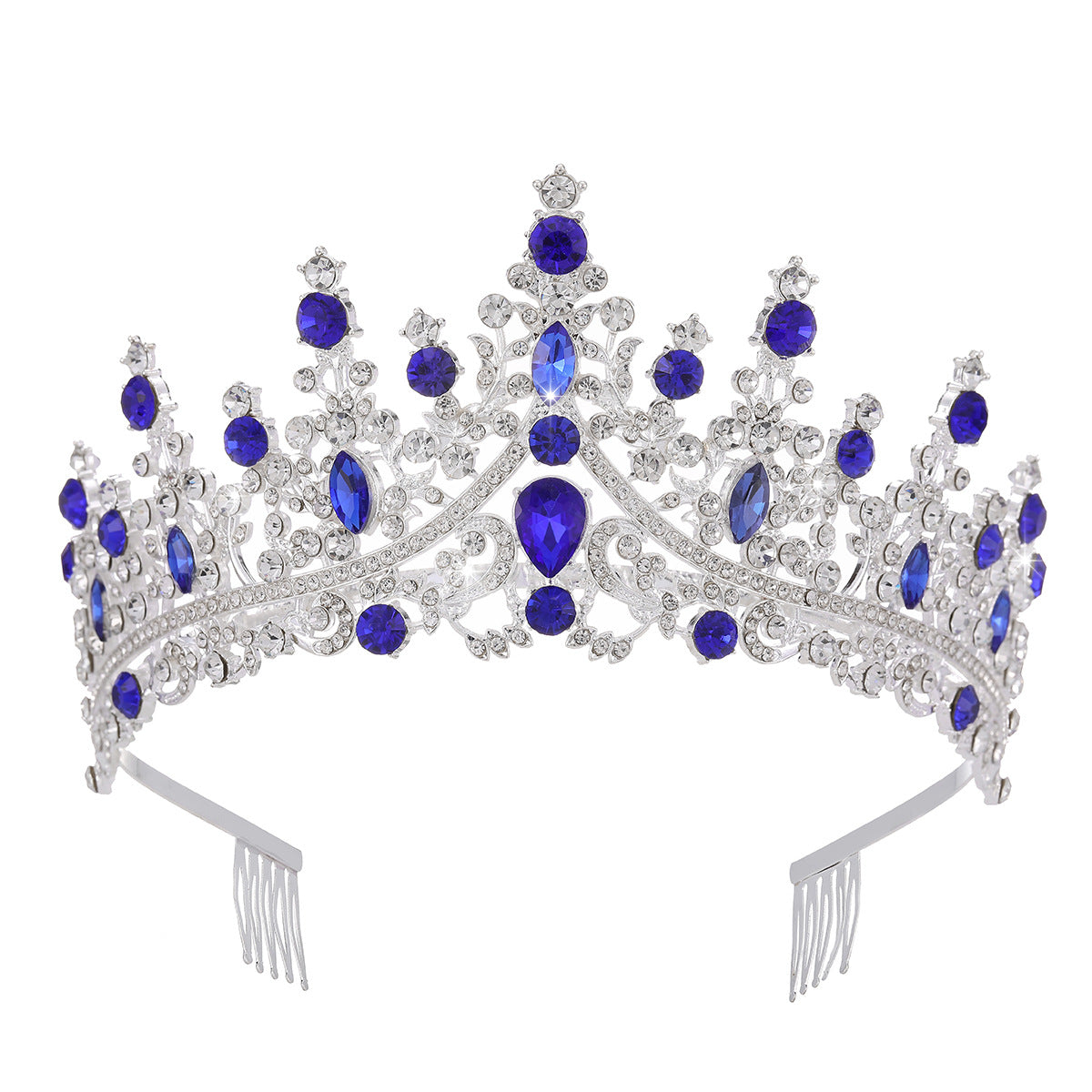 Damen Strass Tiara mit funkelnden Edelsteinen Karnz