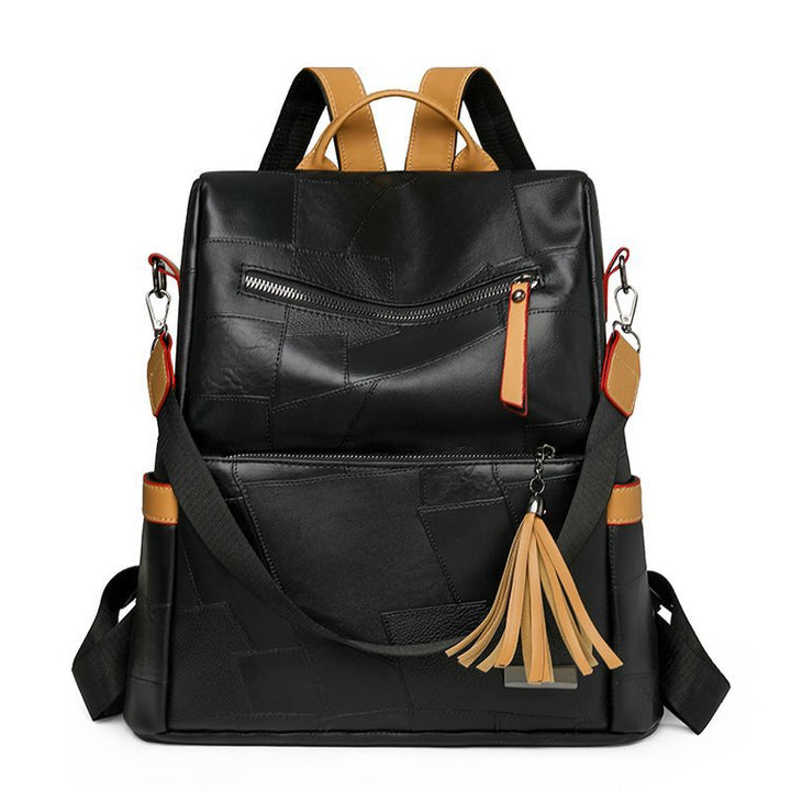 Texturiertes Kunstleder-Rucksack Karnz