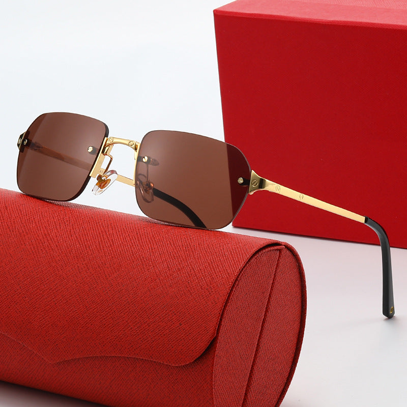 Damen elegante modische Sonnenbrille mit hochwertigem Metallrahmen Karnz