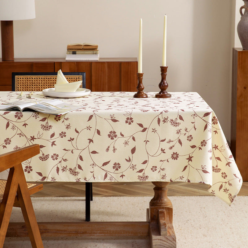 Beschichtete Tischdecke im Vintage-Blumenmuster aus Baumwollmischung Karnz